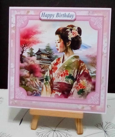 5x7 and 6x6 Oriental themed card fronts 5 by Benita Jenkinson