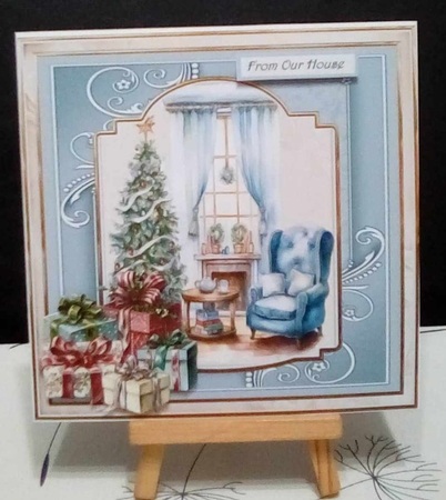 Christmas tree and gifts 7x7 by Benita Jenkinson