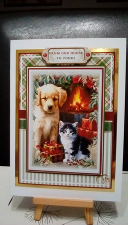 Christmas Puppies And Kittens Mini Page Kit by Benita Jenkinson