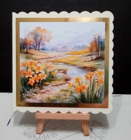 Daffodils fields CARD FRONTS by Benita Jenkinson