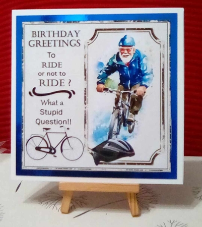 7x7 A man and his bicycle choice of four mini kit by Benita Jenkinson