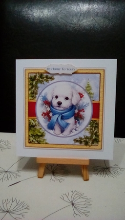 8x8 Mini Kit, Beautiful Christmas Bichon Friese by Benita Jenkinson