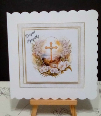 7x7 Deepest sympathy cross choice of three mini kit by Benita Jenkinson
