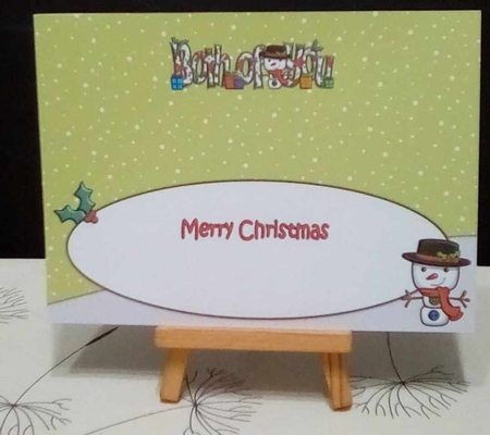Jolly Snowman with presents BOTH OF YOU large dl by Benita Jenkinson
