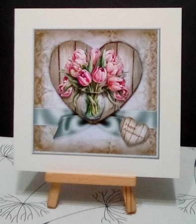 Tulips Wooden Heart Mini Kit by Benita Jenkinson