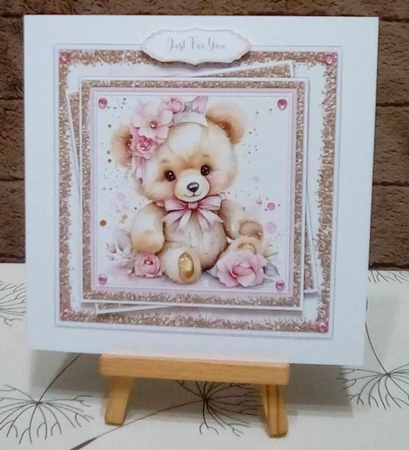 8x8 Mini Kit, Gorgeous Pink Teddy  by Benita Jenkinson
