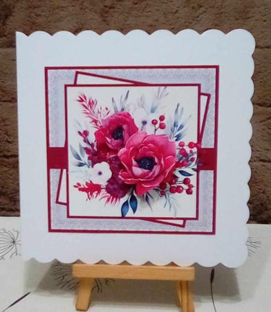 Winter flowers 7x7 by Benita Jenkinson