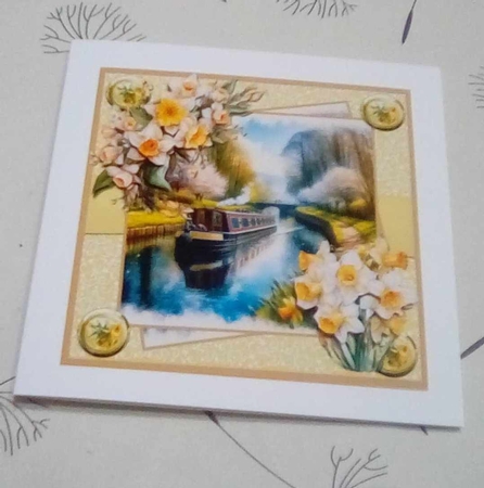 Narrowboat and Daffodils by Benita Jenkinson