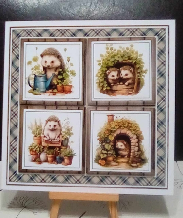 8x8 Garden Hedgehogs Mini Kit  by Benita Jenkinson
