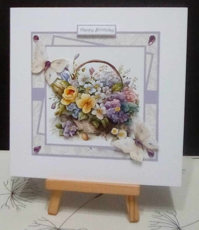 Basket of Easter flowers 7x7,  by Benita Jenkinson