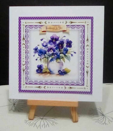 8x8 Mini Kit, Beautiful Vase of Violets by Benita Jenkinson