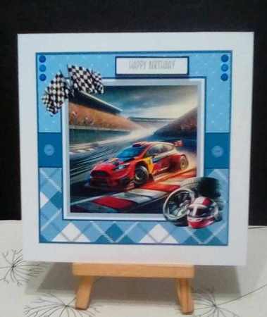 Rally Car Racing 8x8 Card Fronts Bumper Kit by Benita Jenkinson
