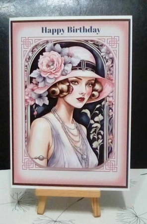 1920s Flapper Girl In Pink by Benita Jenkinson
