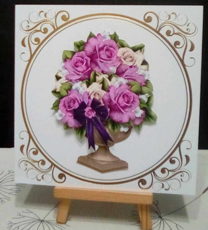 Antique vase & Gorgeous Roses Mini Kit by Benita Jenkinson
