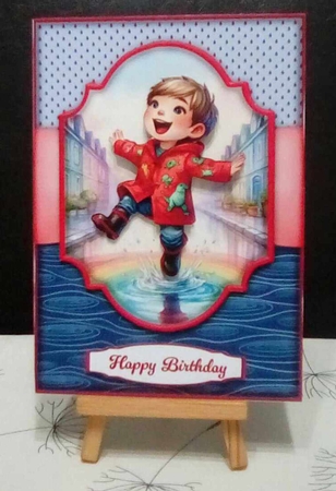 Sploshy Rainbow Puddle Boy 5 x 7 Inch by Benita Jenkinson
