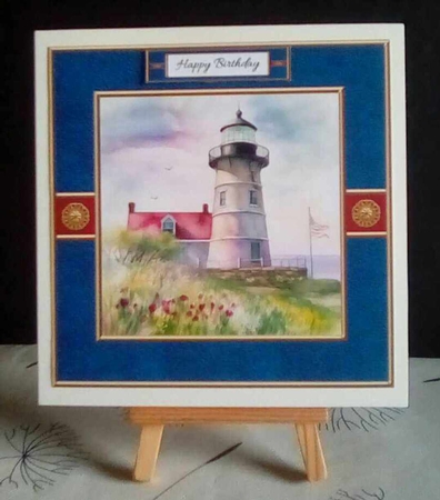 2 Lovely Masculine Lighthouse Toppers by Benita Jenkinson