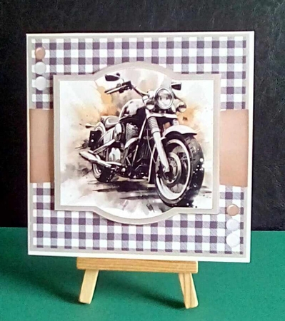 A Vintage Motor Bike - 6x6 by Benita Jenkinson