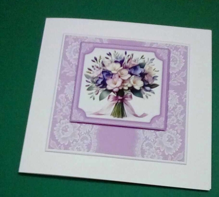 All Occasions Freesia Bouquet 7 x 7 Card by Benita Jenkinson