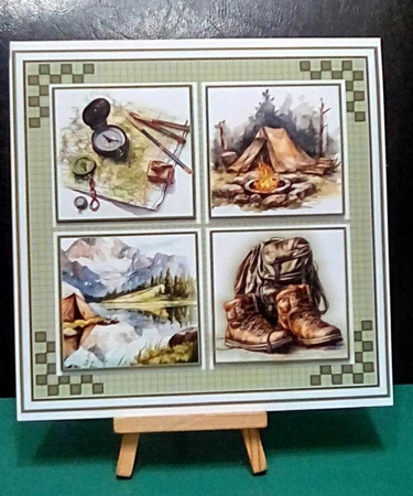 8x8 Lets go camping Mini kit - x5 A4 sheets  by Benita Jenkinson