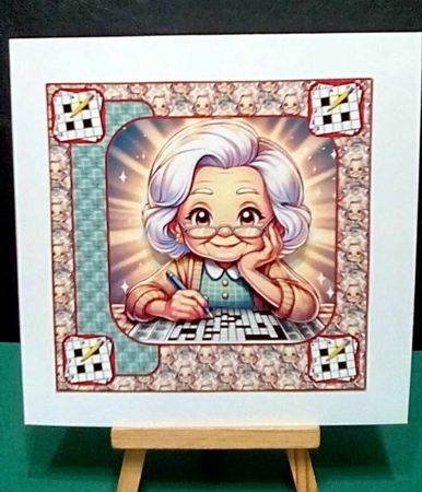 Give us a clue female 8x8 by Benita Jenkinson