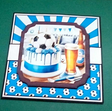 BIRTHDAY FOOTBALL & BEER - blue by Benita Jenkinson