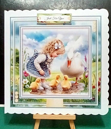Little Girl And Ducklings Mini Page Kit by Benita Jenkinson