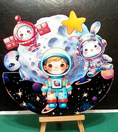 The Little Astronaut 2 XL Rocker Card  by Benita Jenkinson