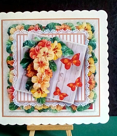 Nasturtiums - Layered Card Mini Kit by Benita Jenkinson