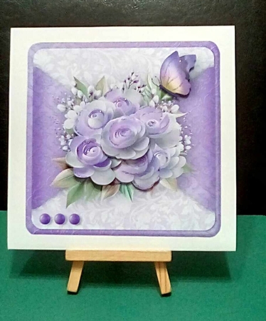 Lilac Flowers - Mock Wrap Card Mini Kit by Benita Jenkinson