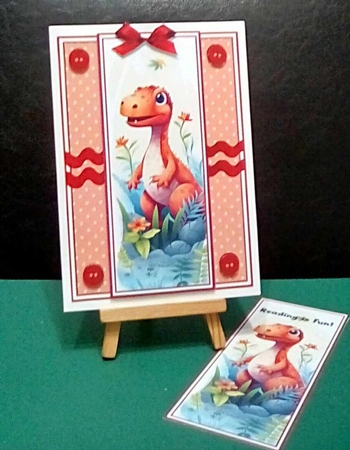 Dinosaur Bookmark Card 1 by Benita Jenkinson