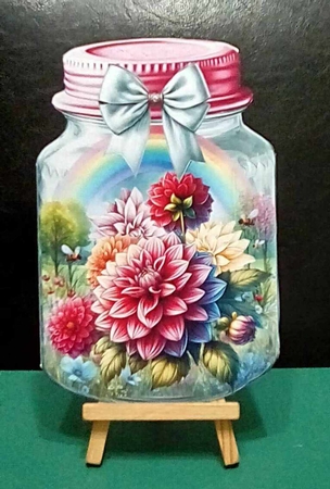 Vibrant Dahlias Mason Jar Mini Page Kit by Benita Jenkinson