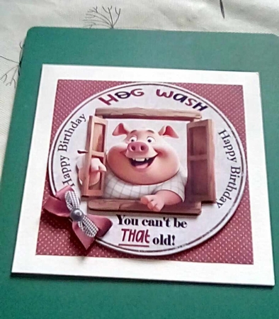 7x7 Hog wash birthday wishes choice of four mini kit by Benita Jenkinson