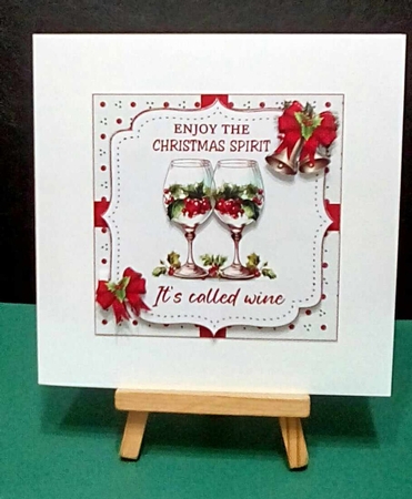6x6 Christmas wine choice of four mini kit by Benita Jenkinson