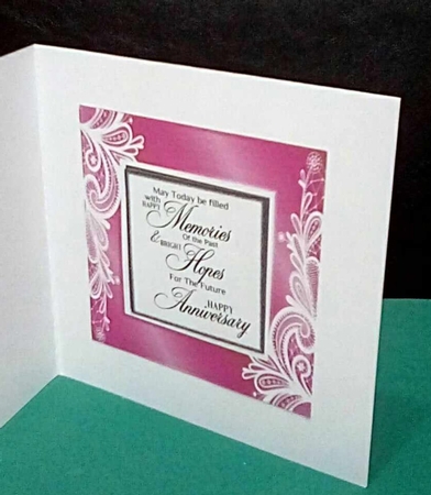 7 x 7 Colourful Anniversary Card by Benita Jenkinson