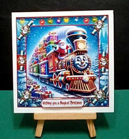 Christmas train run 8x8 by Benita Jenkinson