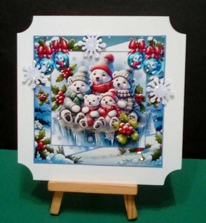 Polar Bear Christmas 8x8 by Benita Jenkinson