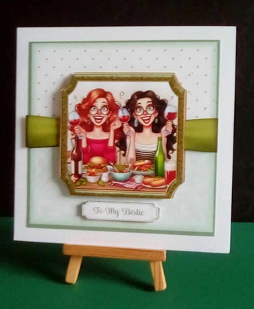 Ladies That Lunch Happy Birthday Bestie 7 x 7 & DL Cards by Benita Jenkinson