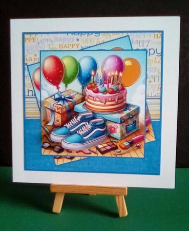 Shoes make up cake and balloons by Benita Jenkinson
