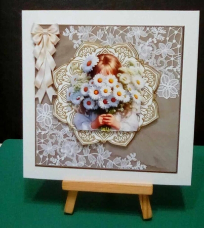 Little Girl With Daisies Mini Kit by Benita Jenkinson