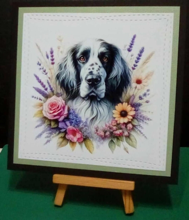 Watercolor Floral Dogs 2 by Benita Jenkinson