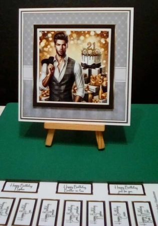 7x7 21st Birthday Handsome Mini Kit - x9 A4 sheets  by Benita Jenkinson