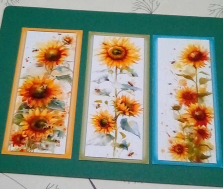 Beautiful Sunflowers DL Toppers Or Bookmarks by Benita Jenkinson