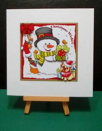 6x6 Snowman Christmas wishes by Benita Jenkinson