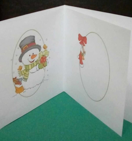 6x6 Snowman Christmas wishes insert by Benita Jenkinson