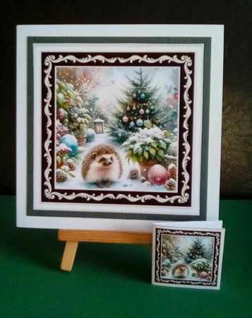 Christmas Hedgehog Kit With Gift Tag by Benita Jenkinson