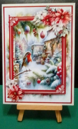 Christmas Garden Robin - 5x7 by Benita Jenkinson