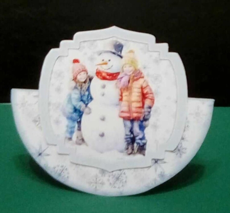 We Made A Snowman Rocker Christmas Card 7 x 7 by Benita Jenkinson