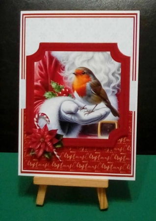 SANTA WITH ROBIN by Benita Jenkinson