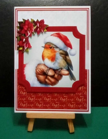 SANTA WITH ROBIN by Benita Jenkinson
