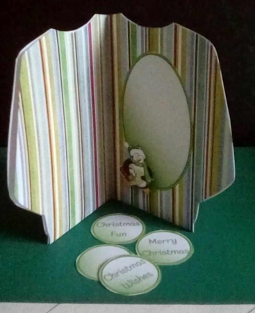 Penguin Santa - Christmas Jumper Card Mini Kit by Benita Jenkinson